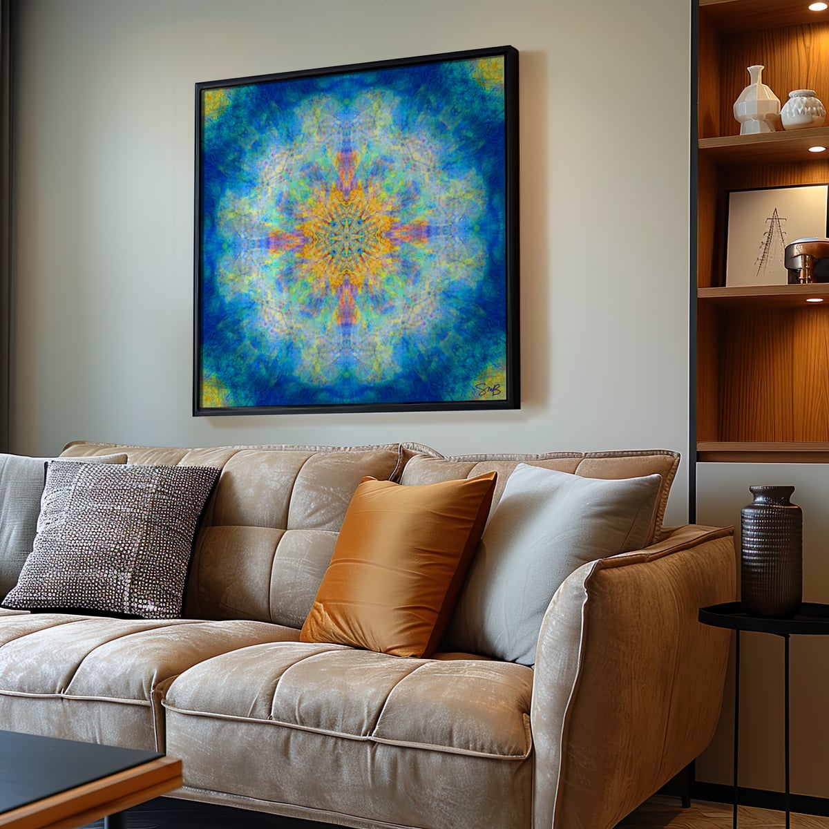 Sky Rainbow fine art print in a room