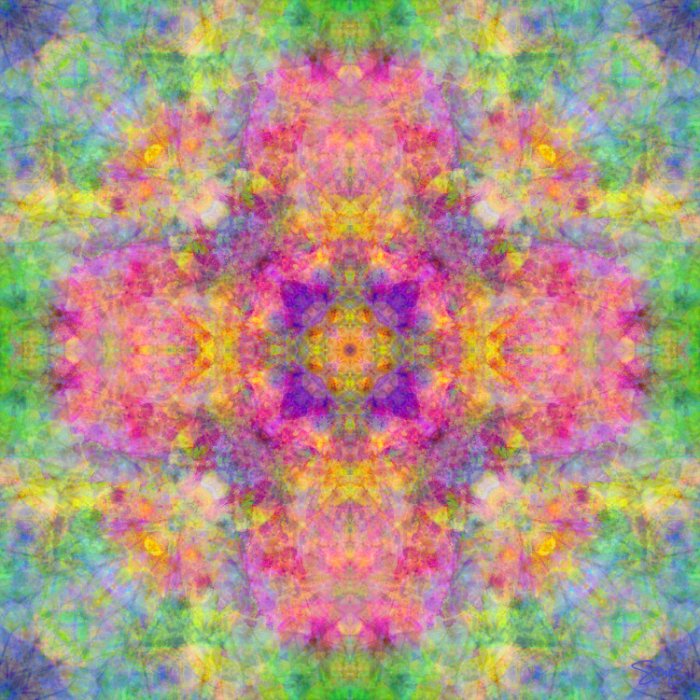 Spring Rainbow Tulips mandala — from flower photography
