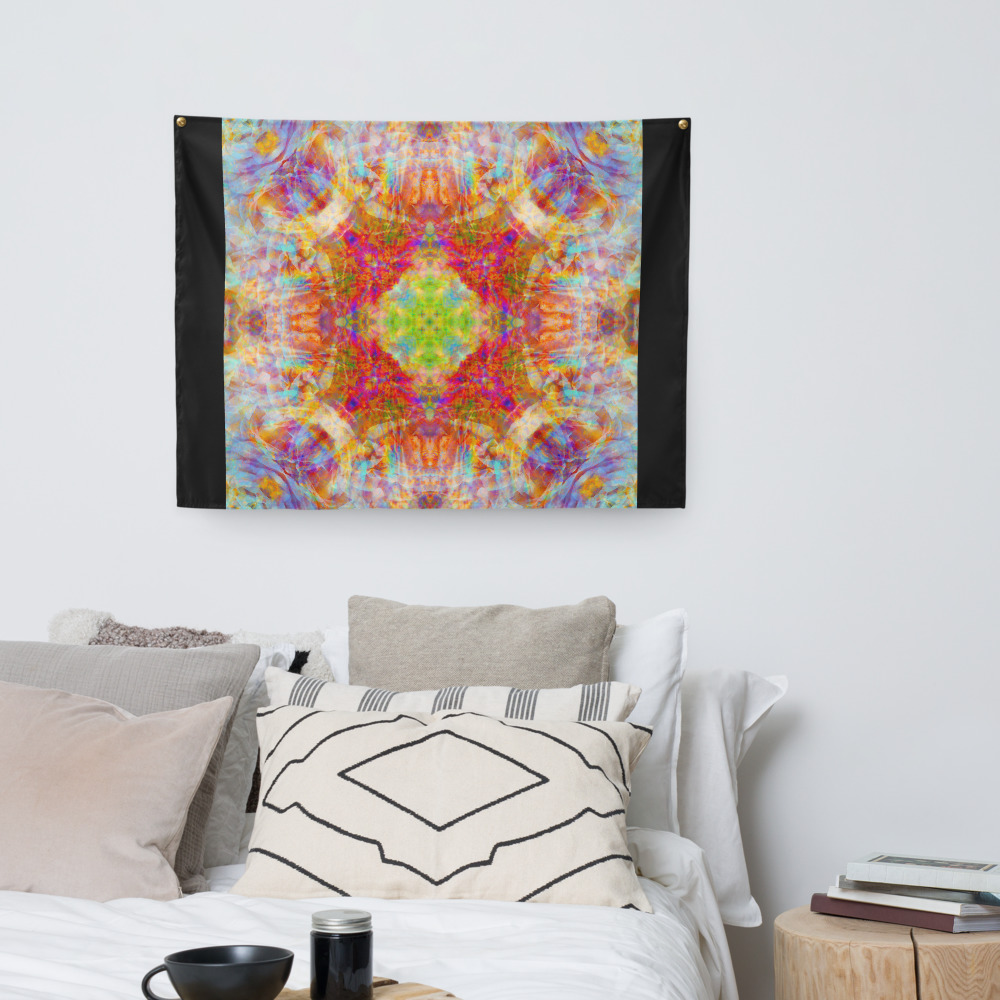 Water Flower Light mandala wall tapestry